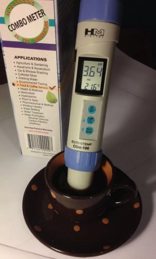 COM-100 TDS-Gerät für Wasser und Kaffeezubereitung