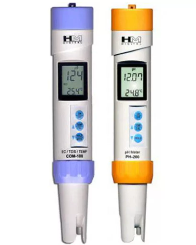 PH-200- und COM-100-Set mit Kalibrierlösungen