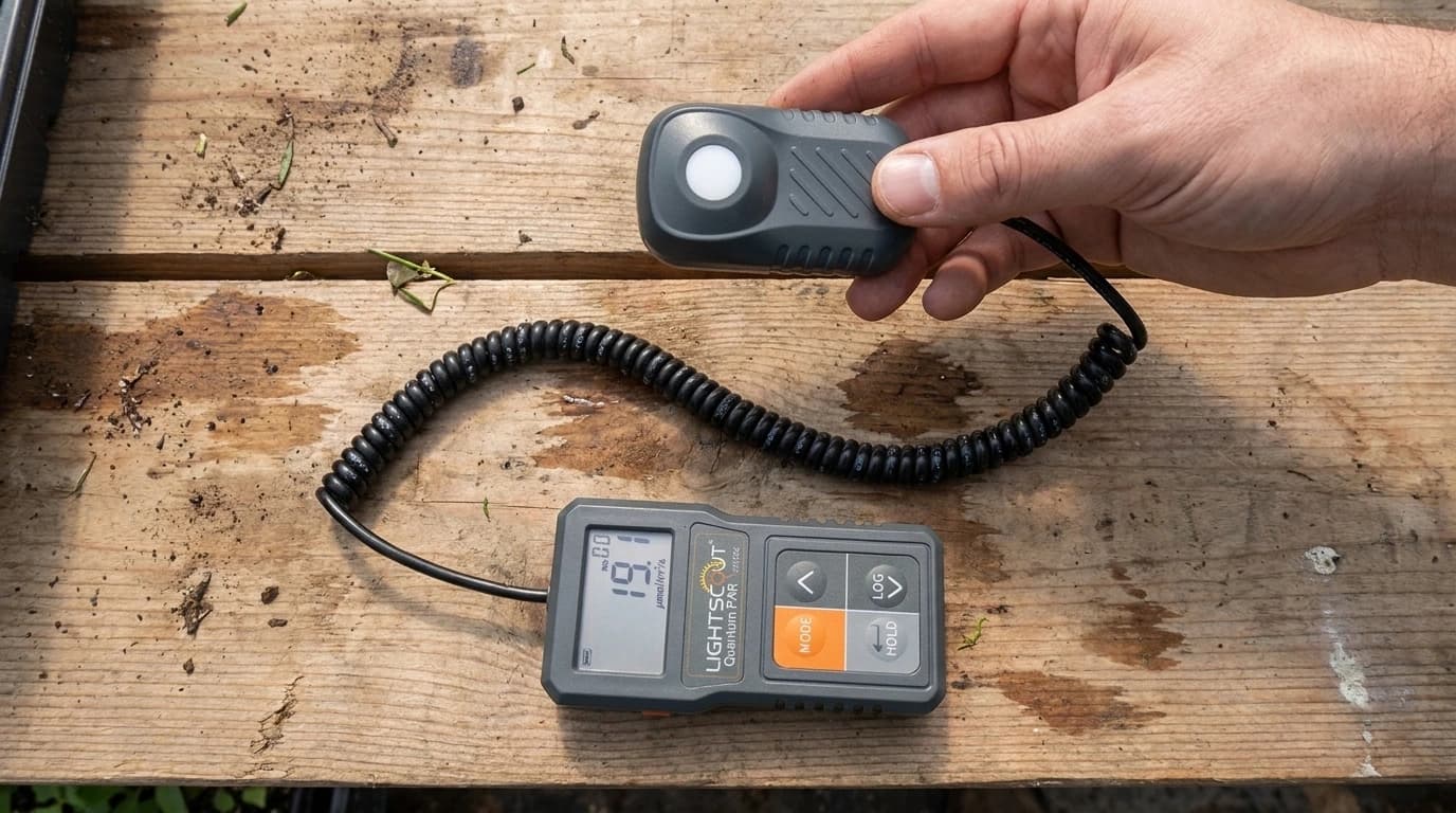 LightScout PAR-Messgerät mit externem Sensor und Zubehör