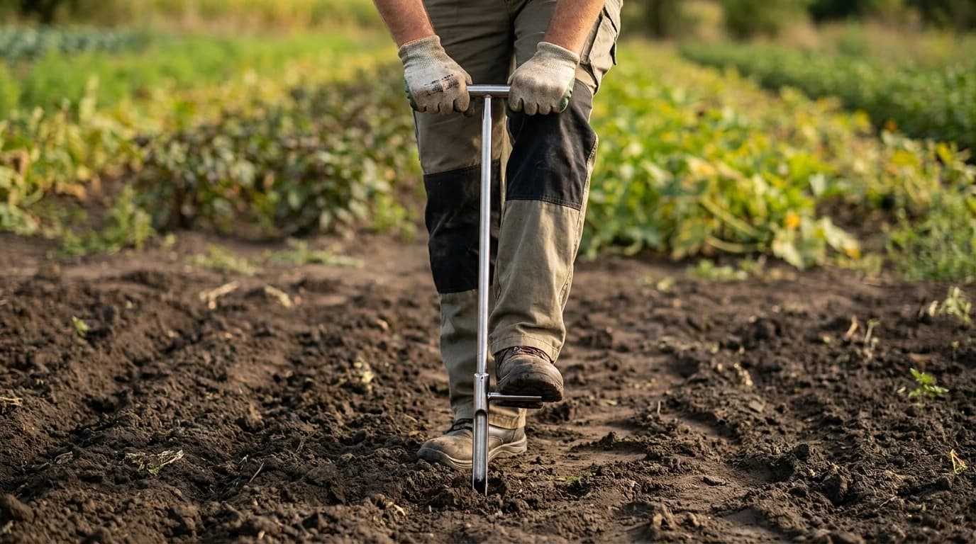 Verstärkter Bodenprobennehmer mit Tritt, 0,9 m