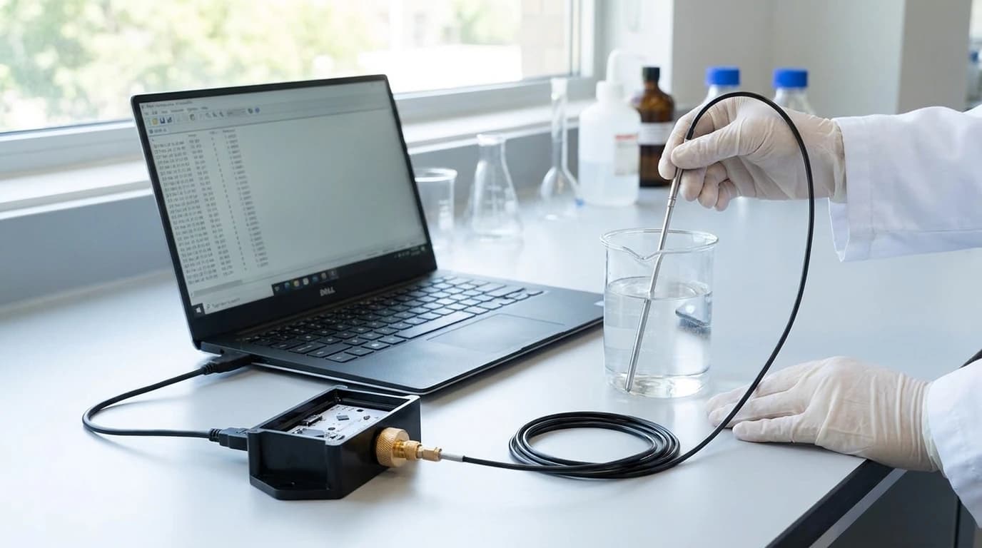 PT-1000-Laborthermometer mit USB