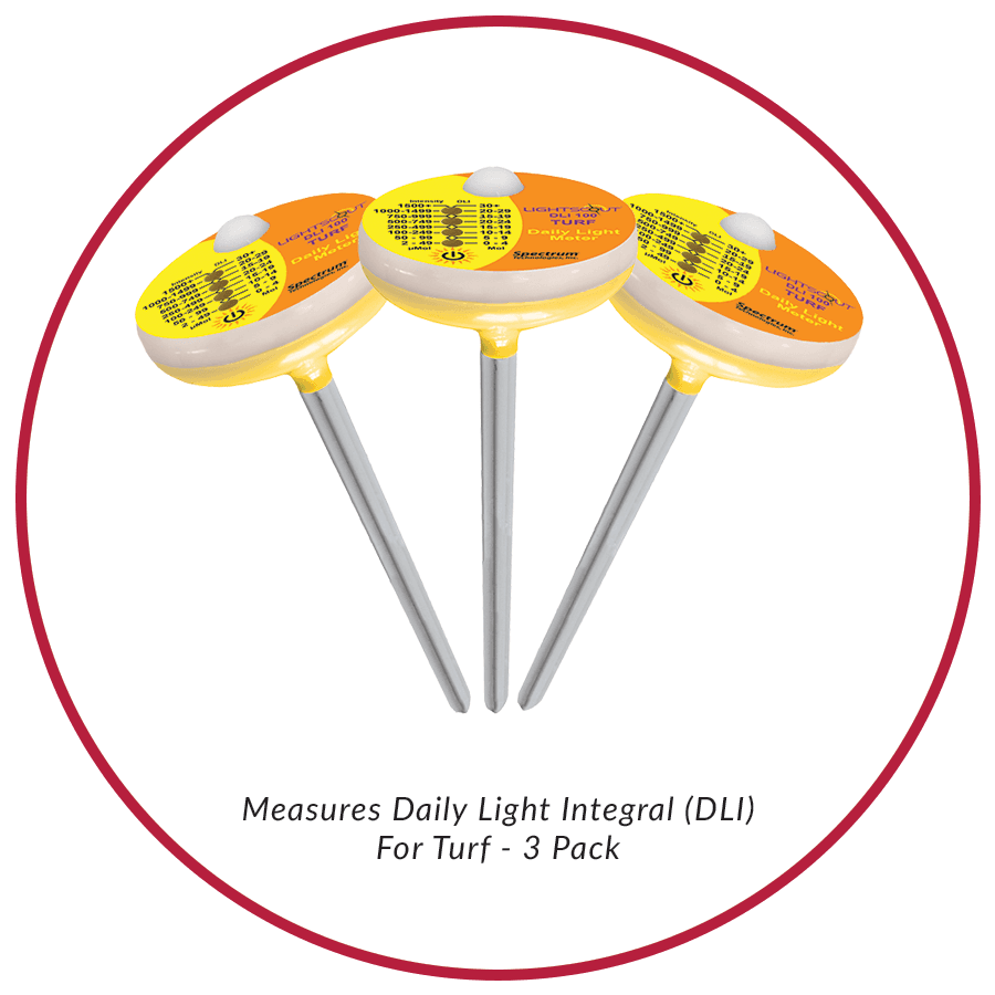 LightScout DLI100 Tageslichtintegral-Messgeräte für Rasen, 3 Stück