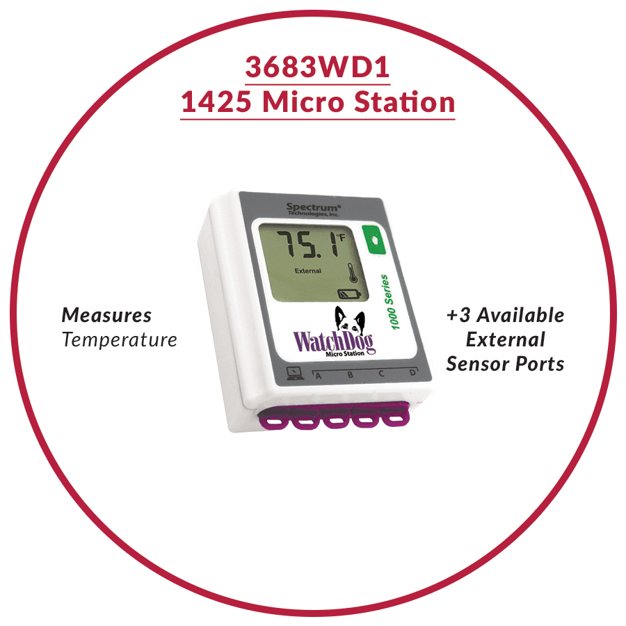 WatchDog 1425 Temperatur-Mikrostation mit 3 freien Anschlüssen