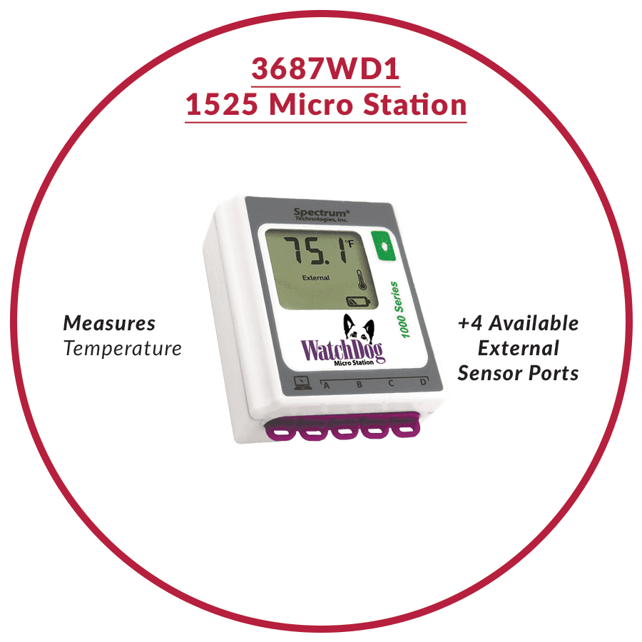 WatchDog 1525 Temperatur-Mikrostation mit 4 Zusatzanschlüssen