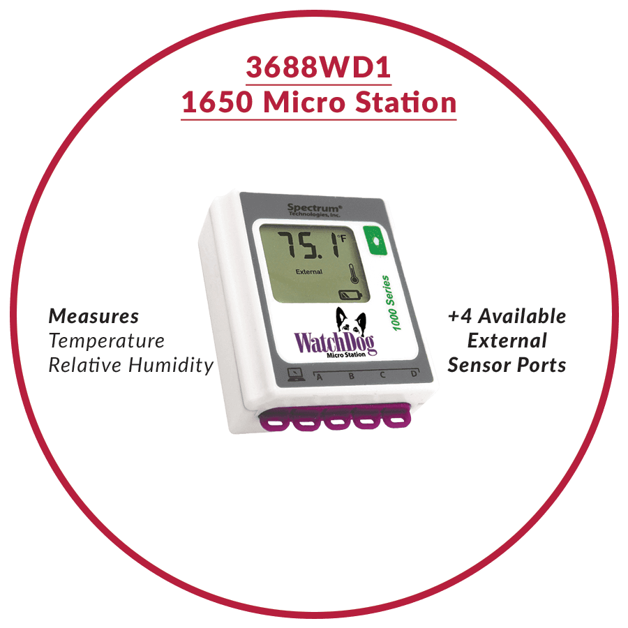WatchDog 1650 Temperatur-/Luftfeuchte-Mikrostation mit 4 Anschlüssen