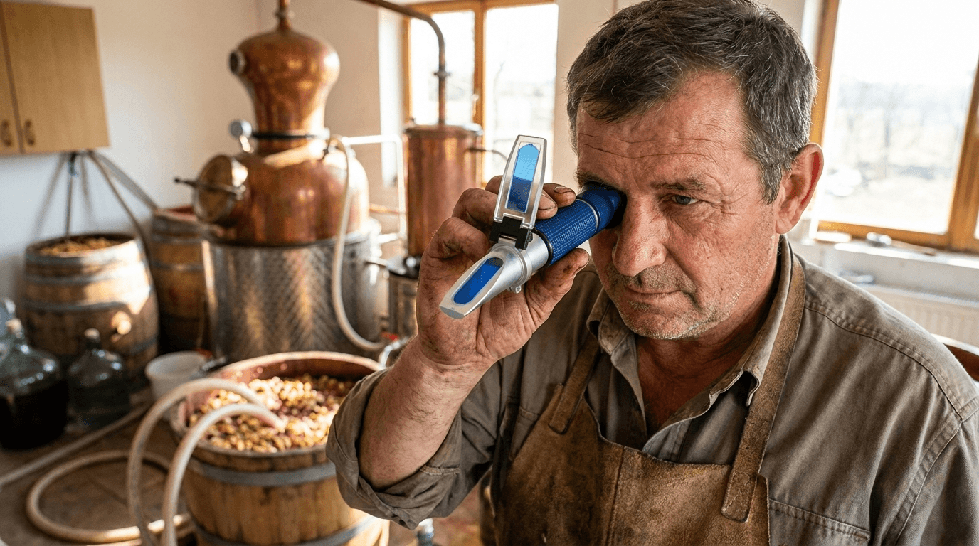 Zwei-Refraktometer-Set für Obstbrände
