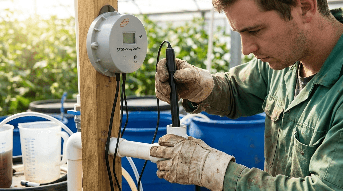 ECO406 EC-Monitor mit Sonde und Kalibrierlösung