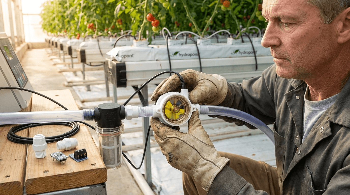 1/4-Zoll-Durchflussmesser für Nähr- und Laborlösungen