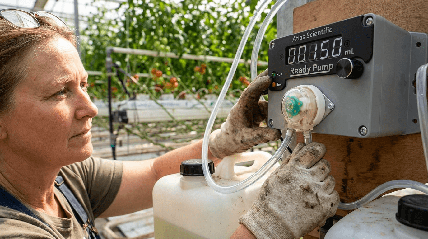Fertige Dosierpumpe mit manueller und automatischer Steuerung