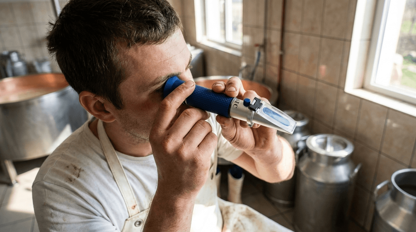 Brix-Refraktometer für Speiseeismischungen, 0–80 %